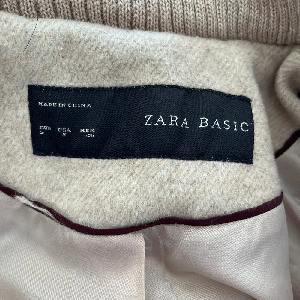 Zara hooded tan Jacket size small - Picture 4 of 8